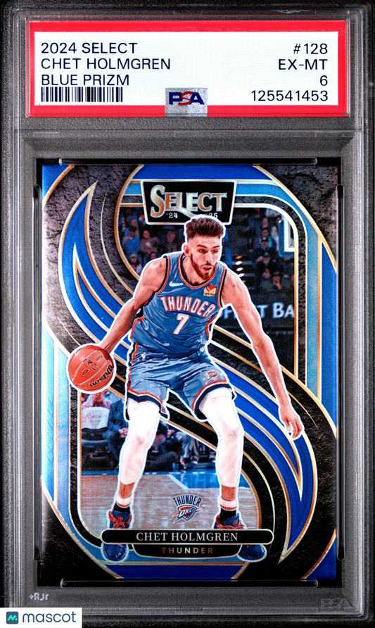 2024 Panini Select - Chet Holmgren #128 - BLUE PRIZM - PSA - Blue Prizm - PSA