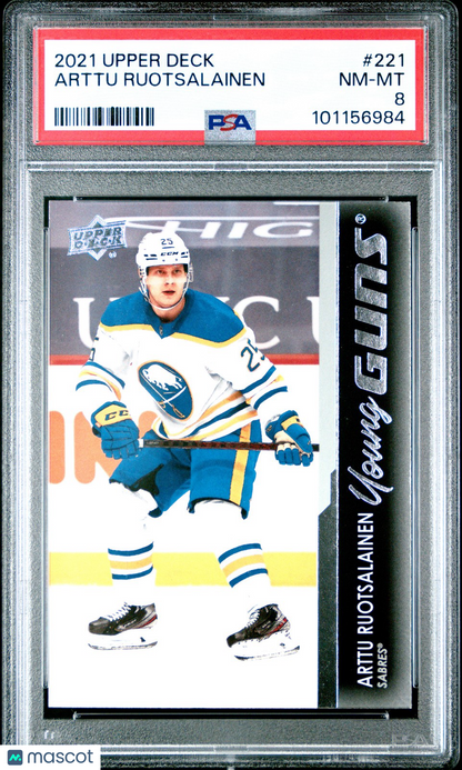 2021 Upper Deck Hockey - ARTTU RUOTSALAINEN #221 - Young Guns ROOKIE - PSA