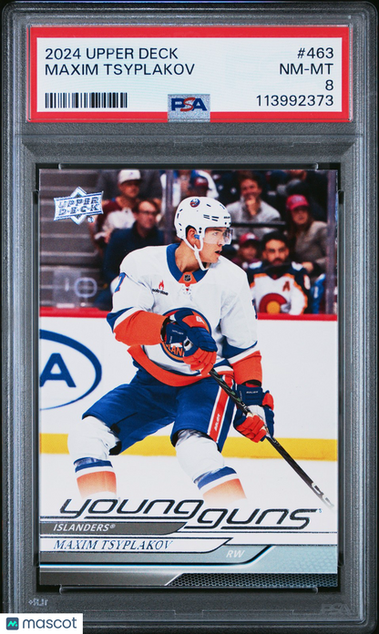 2024 Upper Deck Hockey - MAXIM TSYPLAKOV #463 - Young Guns ROOKIE - PSA