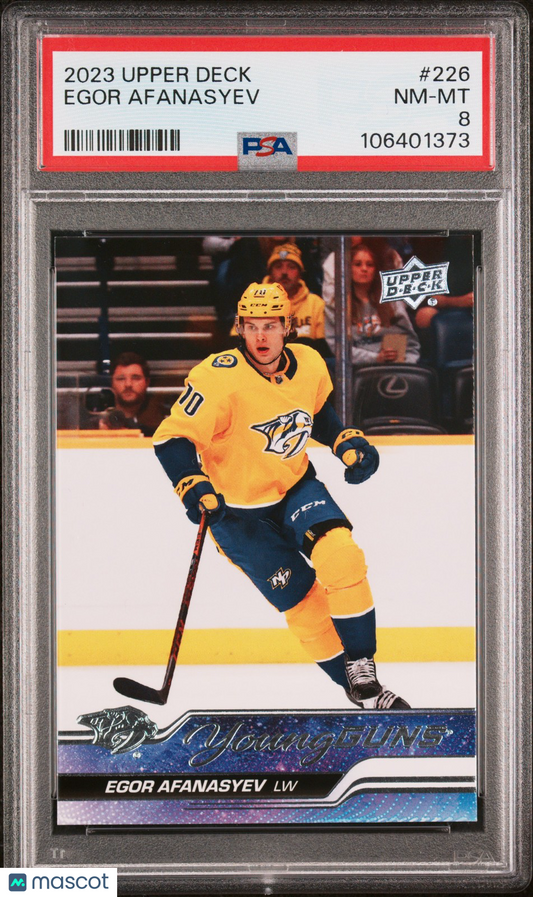2023 Upper Deck Hockey - EGOR AFANASYEV #226 - Young Guns ROOKIE - PSA