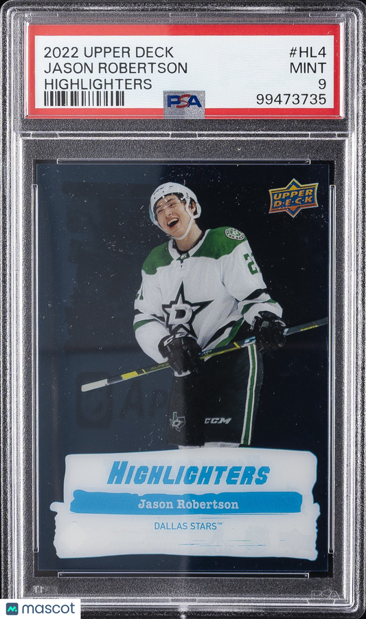 2022 Upper Deck Hockey - JASON ROBERTSON #HL4 - HIGHLIGHTERS - Blue - PSA