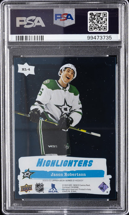 2022 Upper Deck Hockey - JASON ROBERTSON #HL4 - HIGHLIGHTERS - Blue - PSA