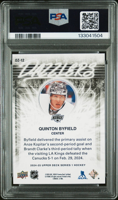 2024 Upper Deck Hockey - QUINTON BYFIELD #DZ12 -  DAZZLERS GREEN - PSA