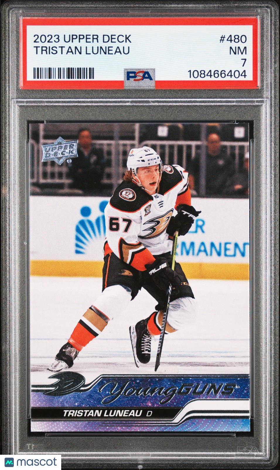 2023 Upper Deck Hockey - TRISTAN LUNEAU #480 - Young Guns ROOKIE - PSA