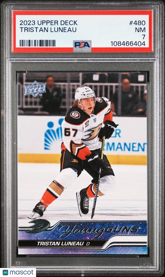 2023 Upper Deck Hockey - TRISTAN LUNEAU #480 - Young Guns ROOKIE - PSA