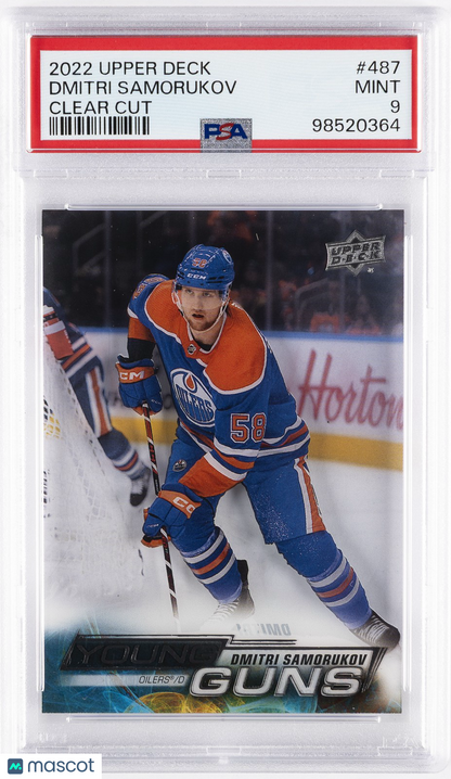 2022 Upper Deck Hockey - DMITRI SAMORUKOV - Young Guns ROOKIE - CLEAR CUT - PSA