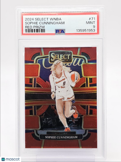 2024 Select WNBA - SOPHIE CUNNINGHAM #71 - Red Prizm /149 - PSA - /149