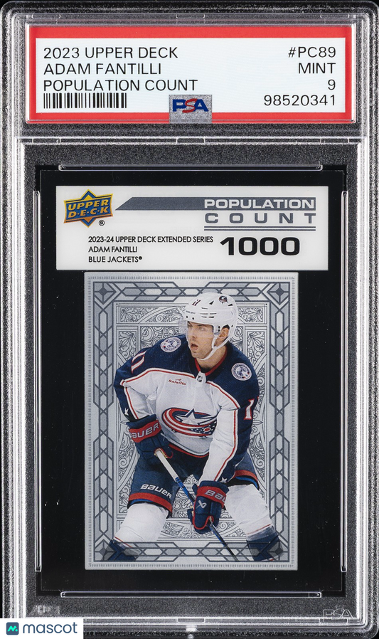 2023 Upper Deck Hockey - Adam Fantilli #PC89 - Population Count - ROOKIE - PSA