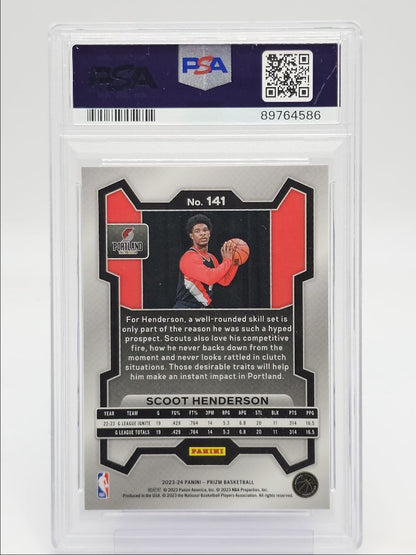2023 Panini Prizm NBA - Scoot Henderson #141 b - ROOKIE - PSA 10