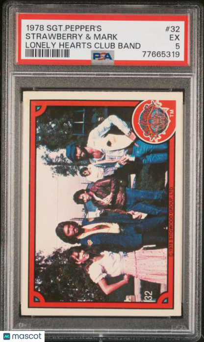 The Beatles - 1978 Sergeant Pepper's - #32 Strawberry & Mark - PSA 5