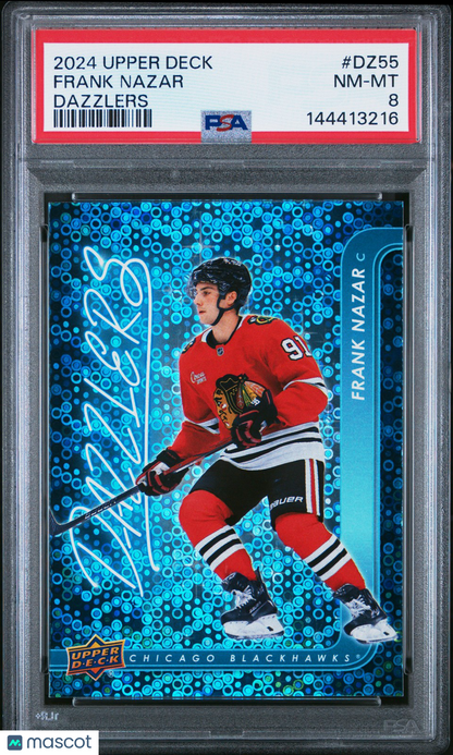 2024 Upper Deck Hockey NHL - FRANK NAZAR #DZ55 -  DAZZLERS BLUE - PSA - ROOKIE