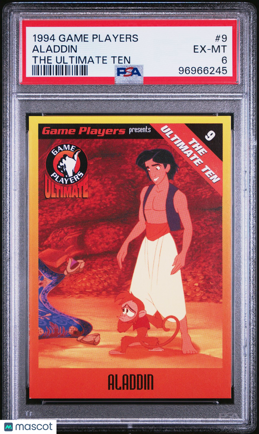 1994 Game Players - Disney - ALADDIN - The Ultimate Ten #9 - PSA