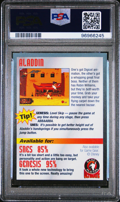 1994 Game Players - Disney - ALADDIN - The Ultimate Ten #9 - PSA