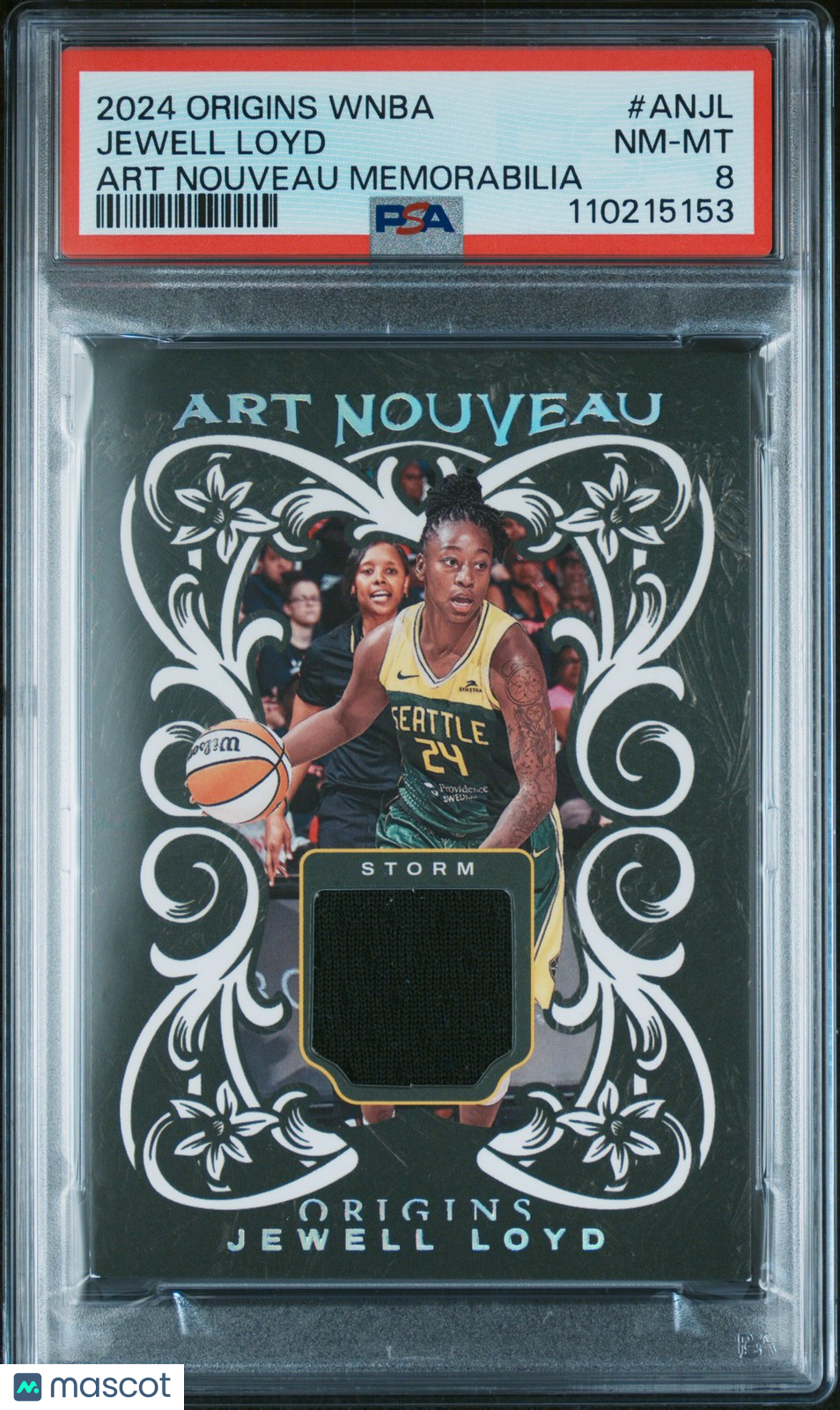 2024 Panini Origins WNBA - JEWELL LOYD #ANJL - ART NOUVEAU MEMORABILIA - PSA 8