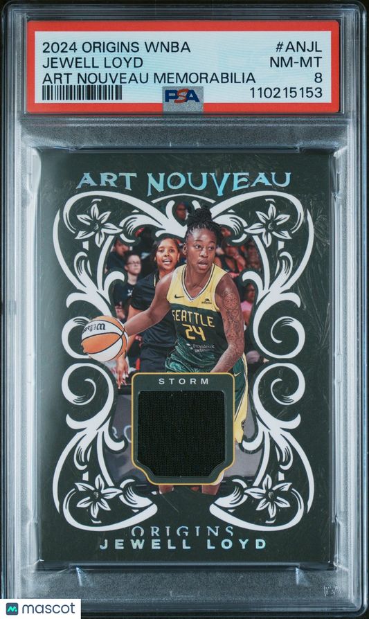 2024 Panini Origins WNBA - JEWELL LOYD #ANJL - ART NOUVEAU MEMORABILIA - PSA 8