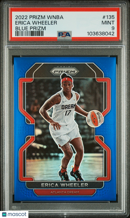 2022 Panini Prizm WNBA - ERICA WHEELER #135 - Blue Prizm /149 - PSA - /149