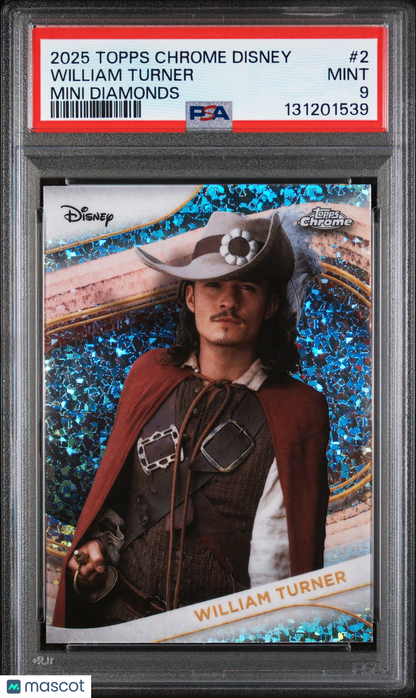 2025 Topps Chrome Disney - WILLIAM TURNER #2 - MINI DIAMONDS - PSA