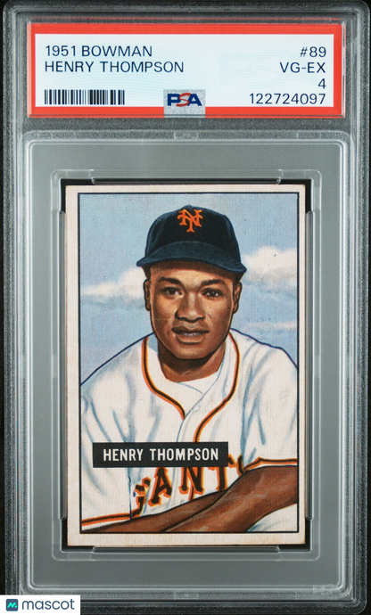 1951 Bowman Baseball MLB - HENRY THOMPSON #89 - PSA 4