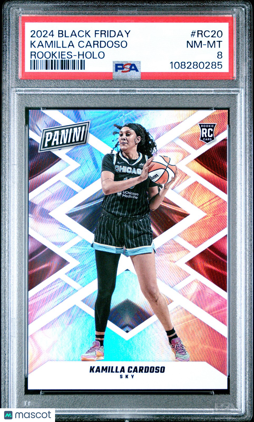 2024 Panini Black Friday- KAMILLA CARDOSO - ROOKIES HOLO RC20 - /150 - PSA -/150
