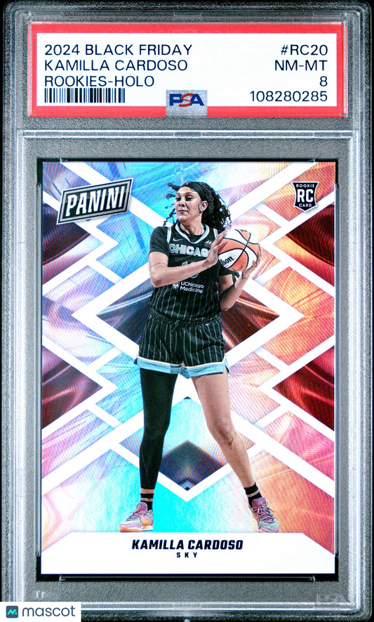 2024 Panini Black Friday- KAMILLA CARDOSO - ROOKIES HOLO RC20 - /150 - PSA -/150
