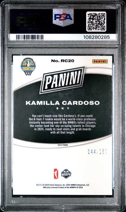 2024 Panini Black Friday- KAMILLA CARDOSO - ROOKIES HOLO RC20 - /150 - PSA -/150