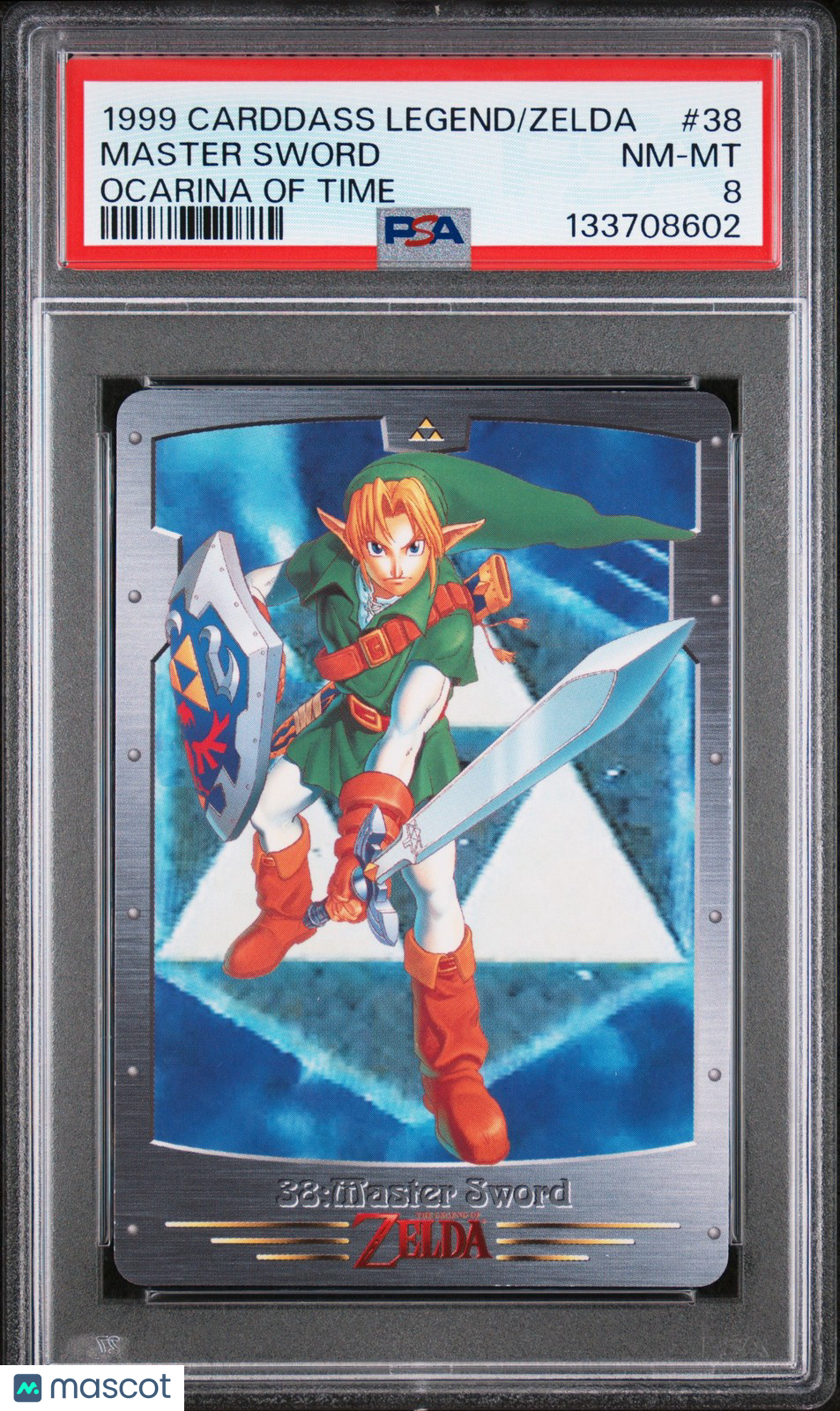 1999 Carddass - LEGEND OF ZELDA - OCARINA OF TIME #38 - Master Sword Zelda - PSA