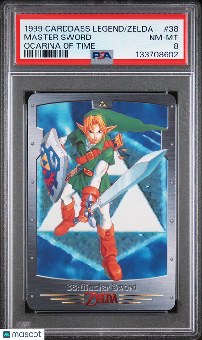 1999 Carddass - LEGEND OF ZELDA - OCARINA OF TIME #38 - Master Sword Zelda - PSA