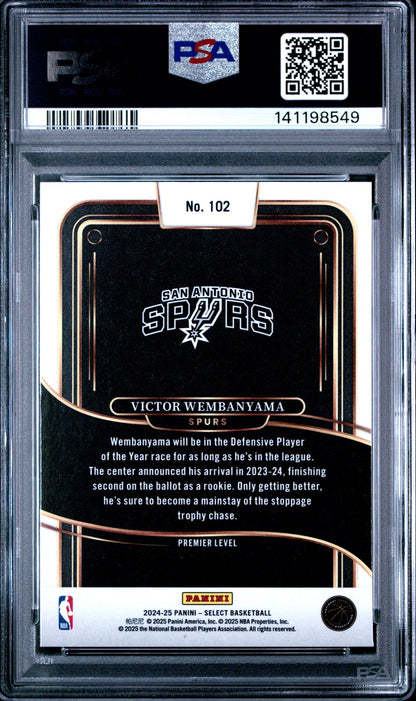 2024 Panini Select Basketball NBA - VICTOR WEMBANYAMA #102 - PSA