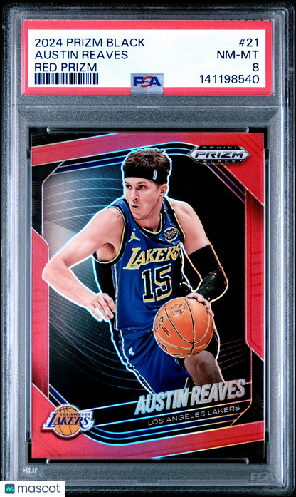 2024 Panini Prizm BLACK NBA -AUSTIN REAVES #21 - Red Prizm /299 - PSA - Red /299