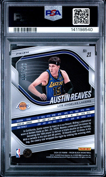 2024 Panini Prizm BLACK NBA -AUSTIN REAVES #21 - Red Prizm /299 - PSA - Red /299