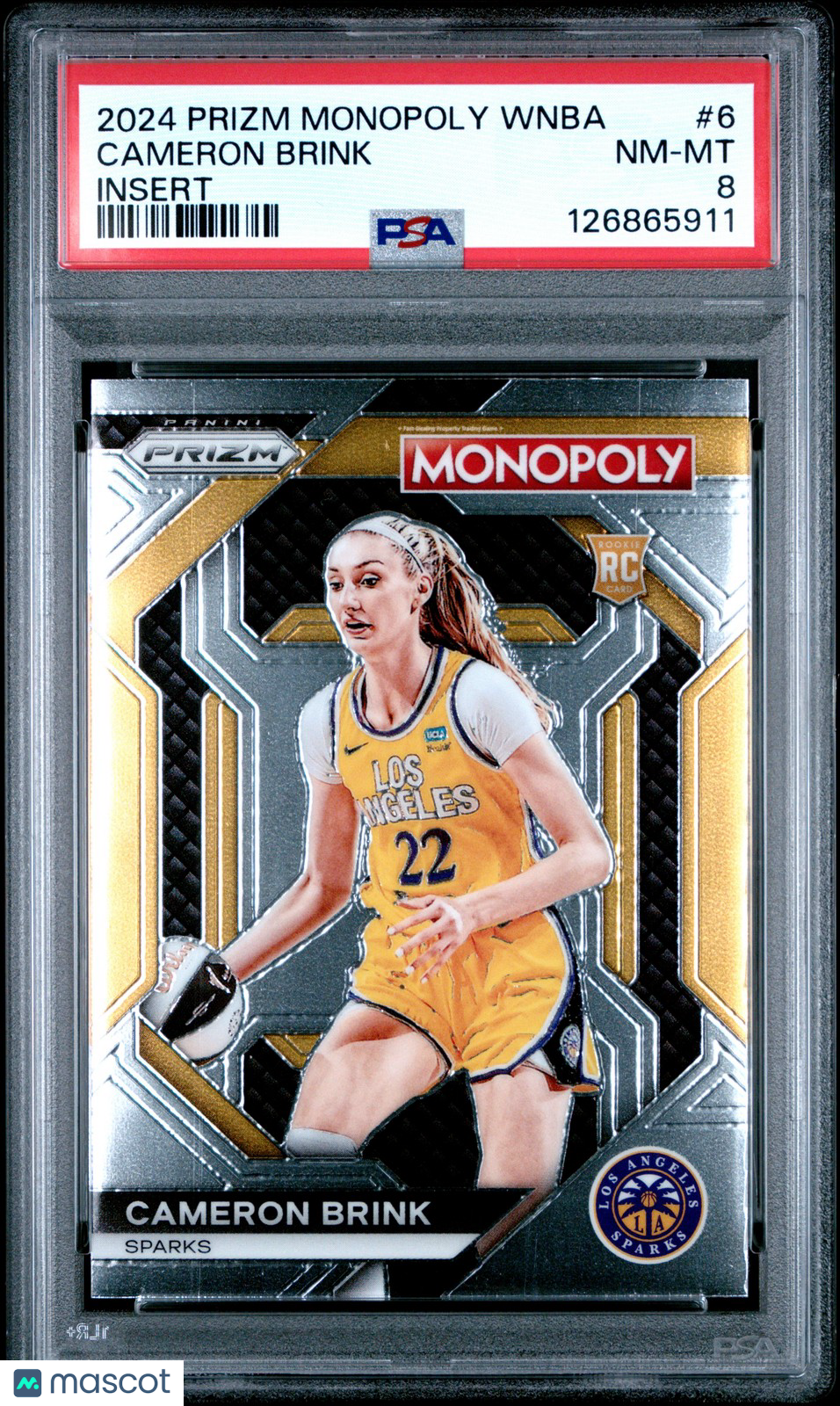 2024 Panini Prizm Monopoly WNBA - CAMERON BRINK #6- Rookie INSERT - PSA - ROOKIE