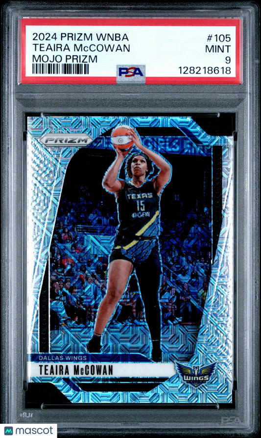 2024 Panini Prizm WNBA - TEAIRA McCOWAN #105 - MOJO PRIZM /25 - PSA 9 - Mojo /25