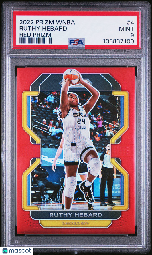 2022 Panini Prizm WNBA - RUTHY HEBARD #4 - Red Prizm /199 - PSA - /199
