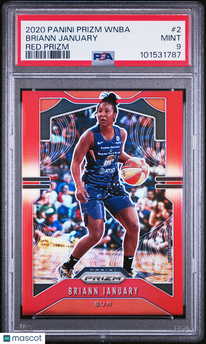 2020 Panini Prizm WNBA - BRIANN JANUARY #2 - Red Prizm /275 - PSA - /275