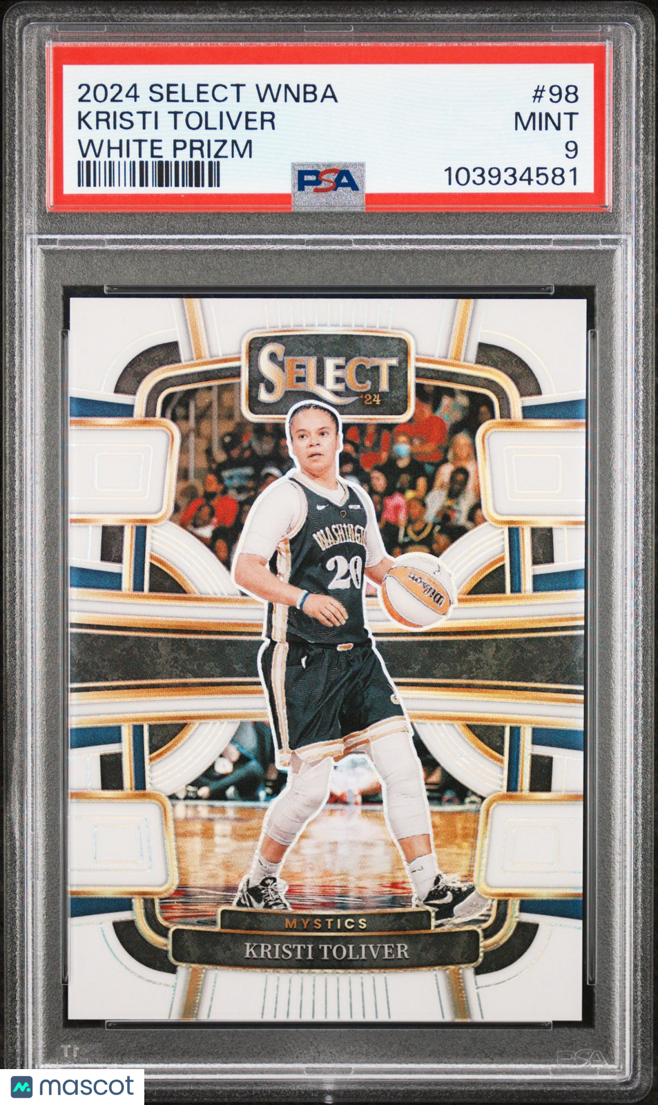 2024 Panini Select WNBA - KRISTI TOLIVER #98 - White Prizm /99 - PSA - /99