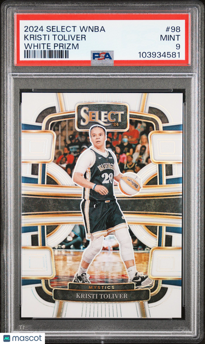 2024 Panini Select WNBA - KRISTI TOLIVER #98 - White Prizm /99 - PSA - /99