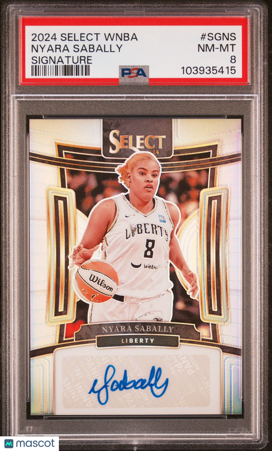 2024 Panini Select WNBA - NYARA SABALLY #SGNS - SIGNATURES Auto - PSA 8 - AUTO