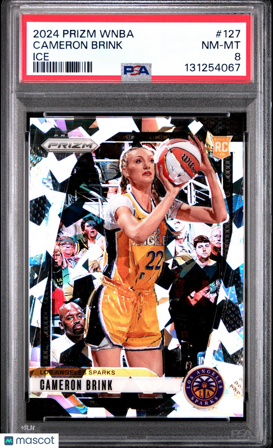 2024 Panini Prizm WNBA - CAMERON BRINK #127 - Ice Rookie - PSA - Ice ROOKIE