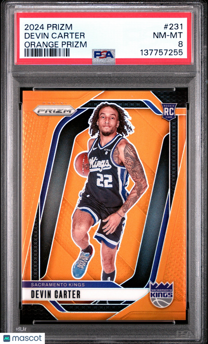 2024 Panini Prizm - DEVIN CARTER - ORANGE PRIZM /49 - ROOKIE - PSA - Rookie /49