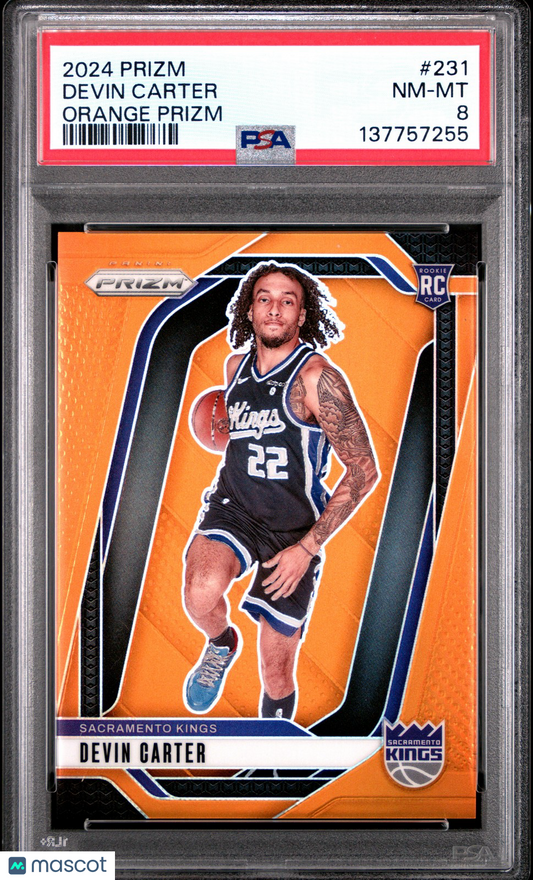 2024 Panini Prizm - DEVIN CARTER - ORANGE PRIZM /49 - ROOKIE - PSA - Rookie /49