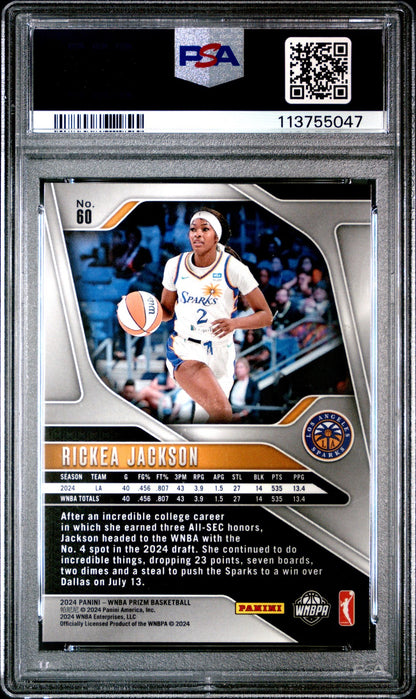 2024 Panini Prizm WNBA - RICKEA JACKSON #60 b - Rookie - PSA 7 - ROOKIE - PSA