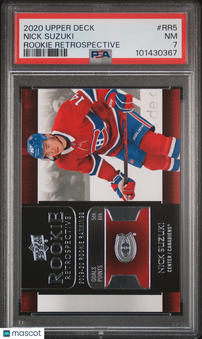 2020 Upper Deck Hockey NHL - NICK SUZUKI #RR5 - ROOKIE RETROSPECTIVE - PSA