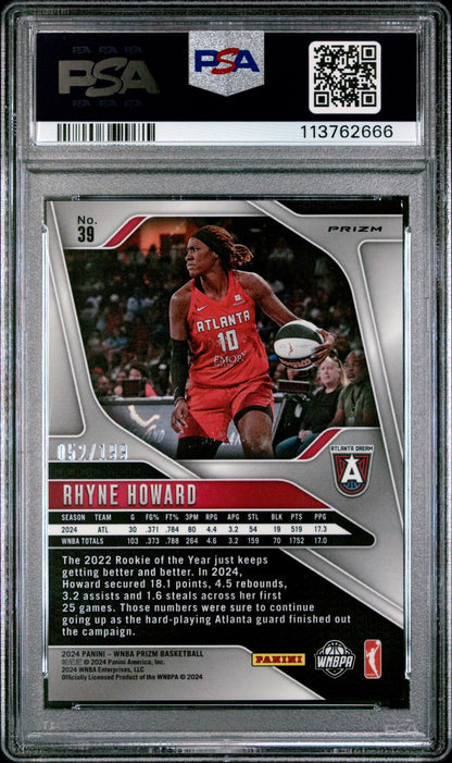 2024 Panini Prizm WNBA - RHYNE HOWARD #39 - Blue Prizm /199 - PSA - /199