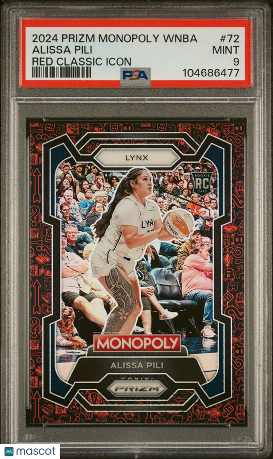 2024 Panini Prizm Monopoly WNBA - ALISSA PILI - RED CLASSIC ICON - PSA - ROOKIE