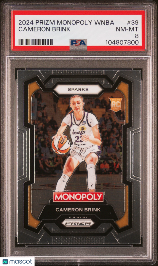 2024 Panini Prizm Monopoly WNBA - CAMERON BRINK #39 - Rookie - PSA 8 - ROOKIE