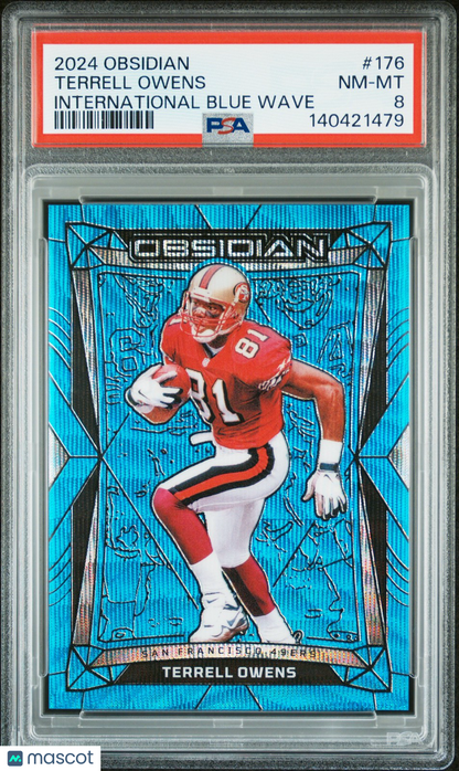 2024 Panini Obsidian Football NFL - TERRELL OWENS #176 - BLUE WAVE - PSA
