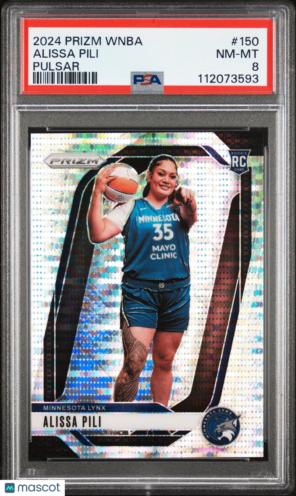 2024 Panini Prizm WNBA- ALISSA PILI #150- ROOKIE PULSAR /499 - PSA - Rookie /499