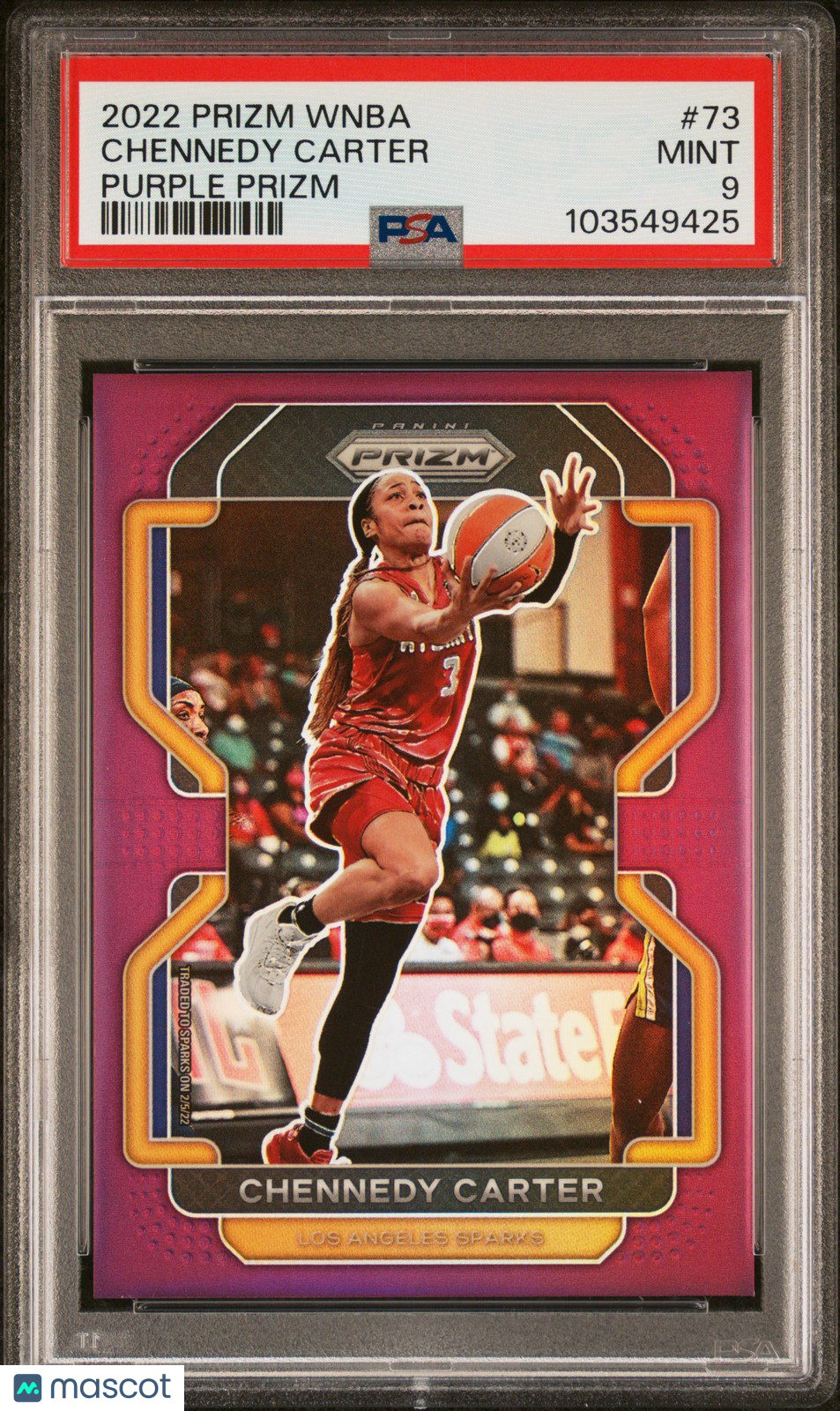 2022 Panini Prizm WNBA - CHENNEDY CARTER #73 - Purple Prizm /99 - PSA - /99