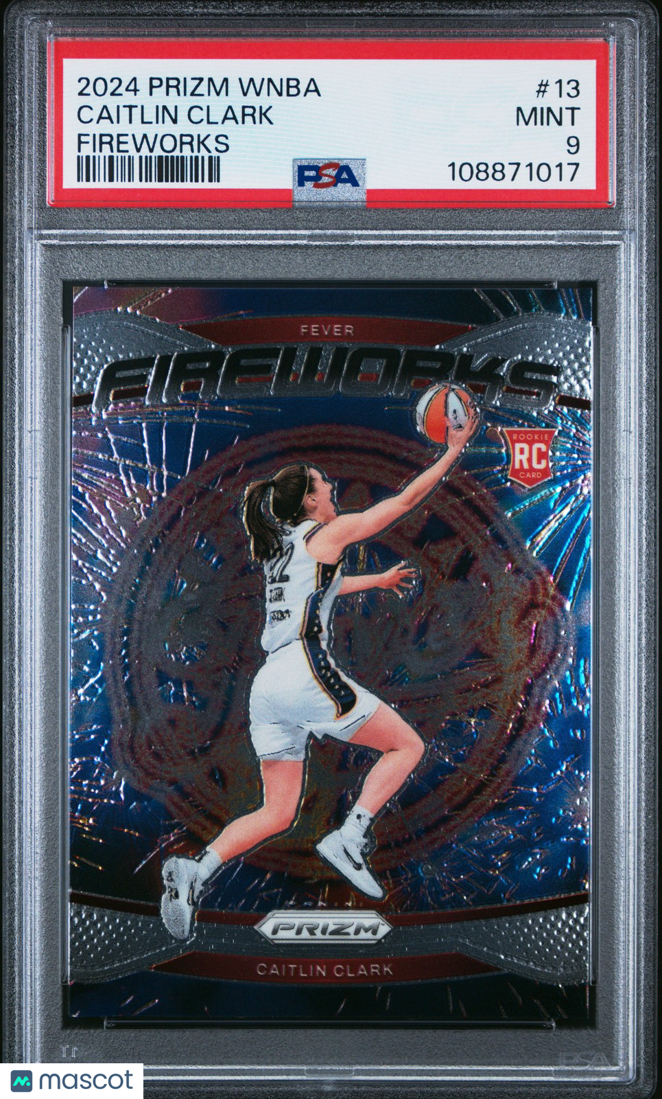 2024 Panini Prizm WNBA - CAITLIN CLARK #13 - Fireworks Rookie - PSA - ROOKIE