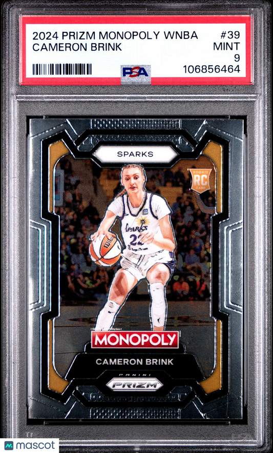 2024 Panini Prizm Monopoly WNBA - CAMERON BRINK #39 - Rookie - PSA 9 - ROOKIE